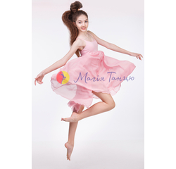 Платье хитон для танцев (солнце) розовое, фото 1