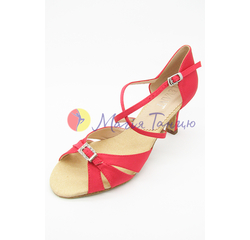 Туфлі жіноча латина Levant "Юлія" (червоний сатин), Висота підбору: к.7, Розмір взуття: р. 40