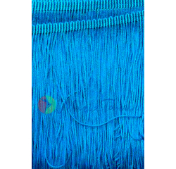 Бахрома танцювальна 15 см. різнокольорова, Колір Бахроми: Голубий