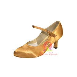 Туфли для бальных танцев (женский стандарт) ТМ Clubdance 81114b из бежевого атласа(сатина)