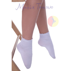 Шкарпетки білі із бавовни дівчачі, Розмір одягу: р.25-30