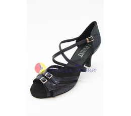 Туфлі жіночі для латино-американських танців ТМ Levant модель Тетяна (веселка чорна) р. 36-40, фото 1