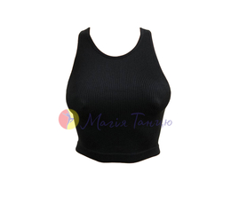 Топ-борцівка безшовний чорний в рубчик, Giulia, фото 1