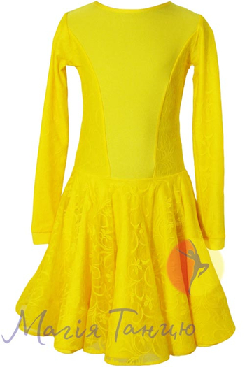 Бейсик (рейтинговое платье) Лодочка длинный рукав, Размер: р. 122, Цвет: Жовтий