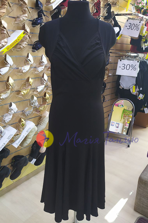 Сукня для латини Pro-Am "Дженіфер", Колір: Чорний (Black), Розмір одягу: р. S-M