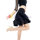 СПІДНИЦЯ ДЛЯ САЛЬСИ З ВОЛАНАМИ ІЗ СІТКИ, Розмір одягу: р. 44 (S)
